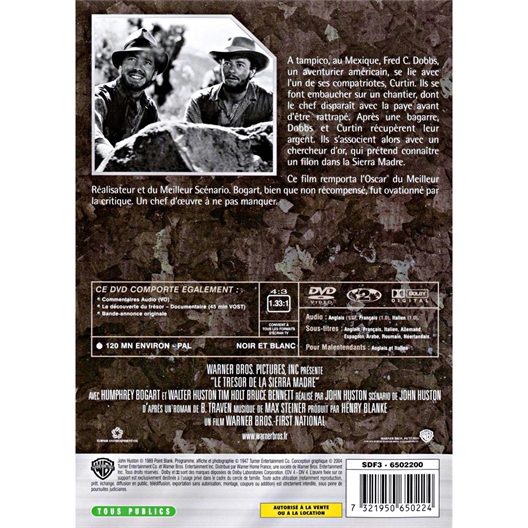 Le trésor de la Sierra Madre : Humphrey Bogart, Walter Huston, Tim Holt