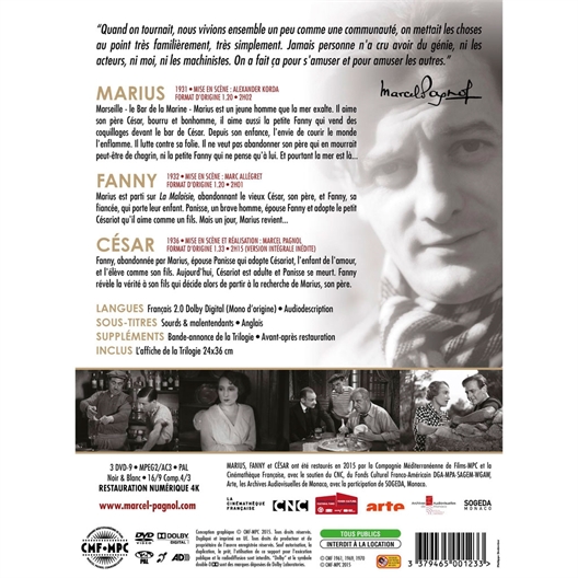 La trilogie marseillaise : Raimu, Pierre Fresnay, Orane Demazis