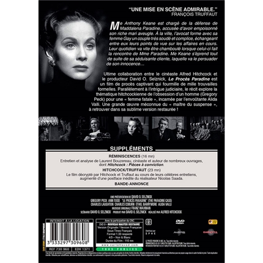 Le Procès Paradine : Charles Laughton, Gregory Peck