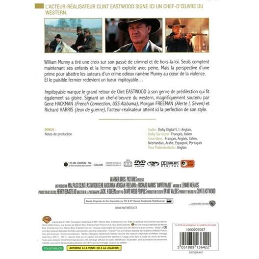 Impitoyable : Clint Eastwood, Gene Hackman, Morgan Freeman