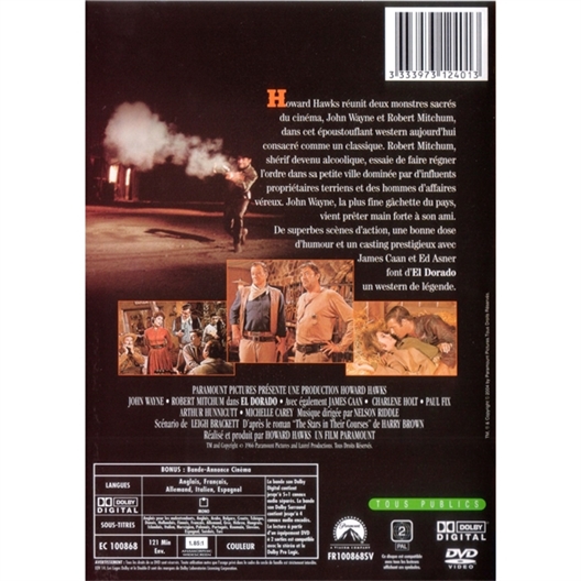 El dorado : John Wayne, Robert Mitchum...