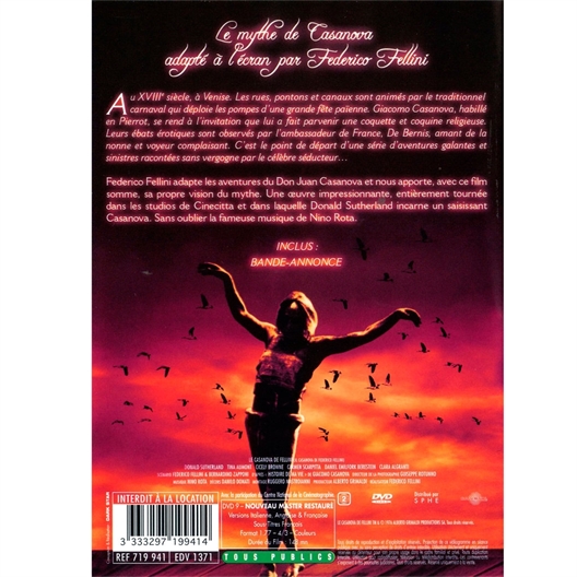 Le Casanova de Fellini : Donald Sutherland, Tina Aumont, …