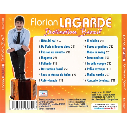 CD Florian Lagarde : Destination Brazil