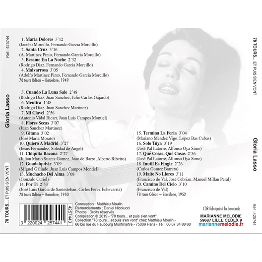 Gloria Lasso : Succès et Raretés