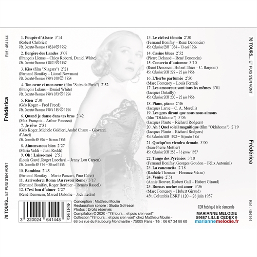 Frédérica : Succès et Raretés