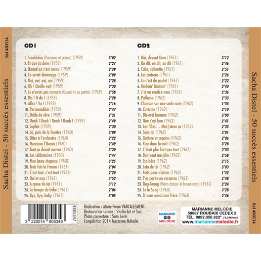 Sacha Distel : 50 succès essentiels