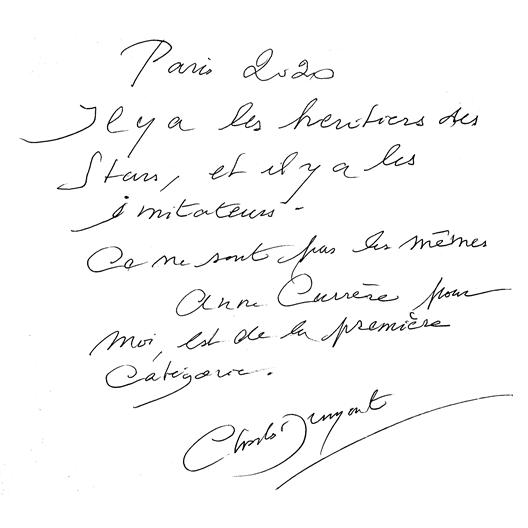 Anne Carrère : Non je ne regrette rien