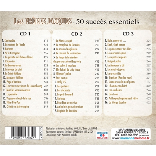 Les Frères Jacques (3 CD)