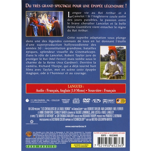 Les chevaliers de la table ronde : Robert Taylor, Ava Gardner…