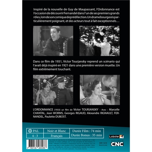 L'ordonnance : Jean Worms, Fernandel…