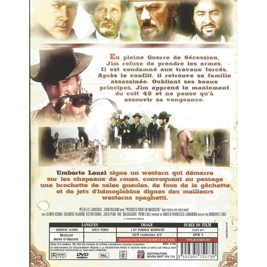 Pistolets pour un massacre : Peter Lee Lawrence, John Ireland, …