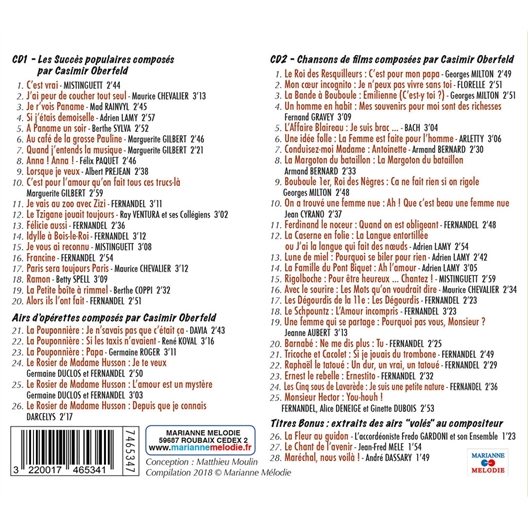 Nos artistes chantent les succès de Casimir Oberfeld