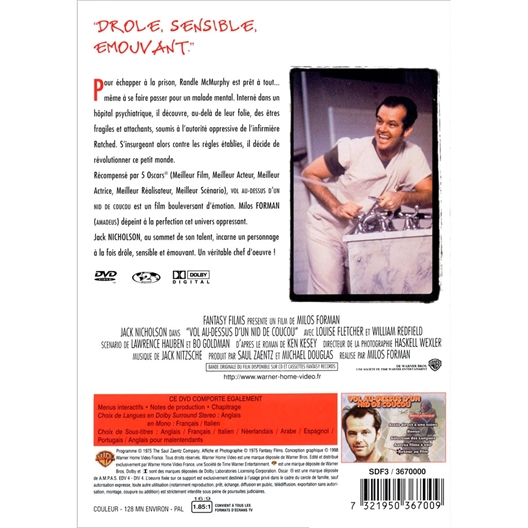 Vol au-dessus d'un nid de coucou : Jack Nicholson, Louise Fletcher