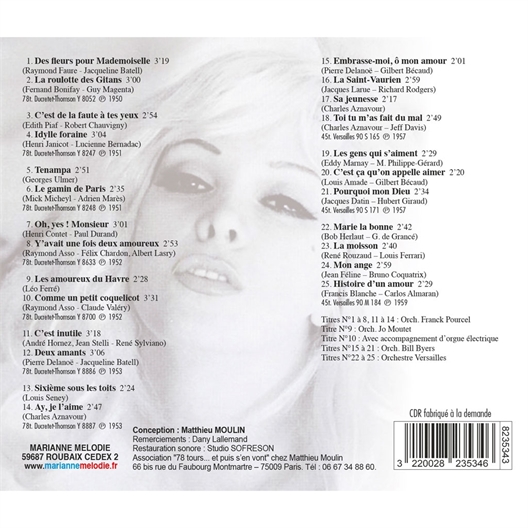 Maria Vincent : 78 tours