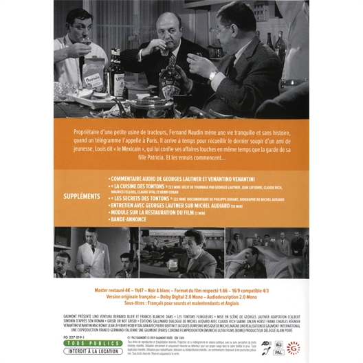 Les tontons flingueurs : Lino Ventura, Bernard Blier, Francis Blanche