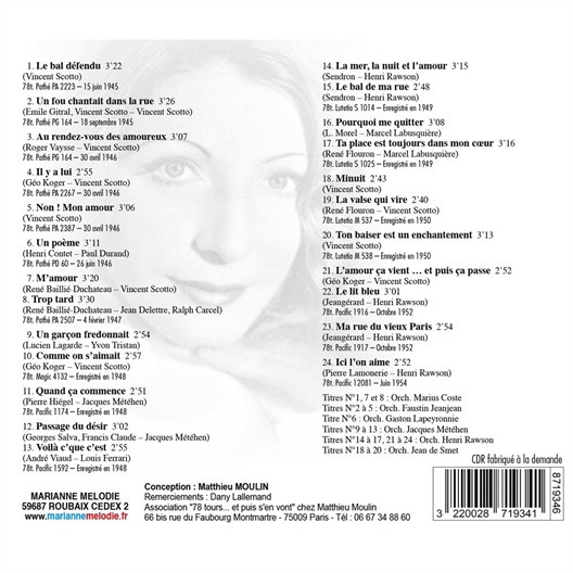 Roberte Marna : 78 tours