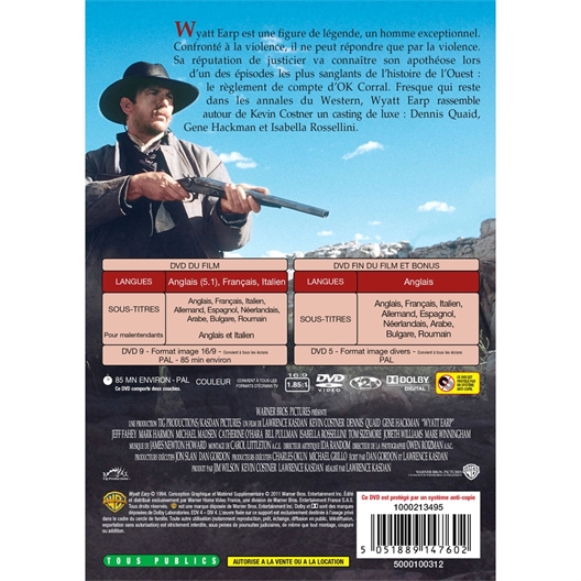 Wyatt Earp : Kevin Costner, Dennis Quaid, Gene Hackman