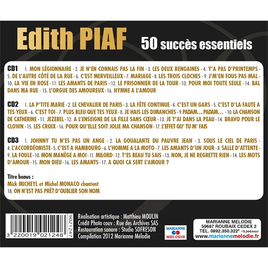Edith Piaf : 50 succès essentiels